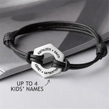 Hexagon Custom Nameplate Bracelet Stainless Steel Jewelry