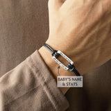 Hexagon Custom Nameplate Bracelet Stainless Steel Jewelry