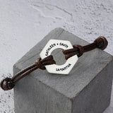 Hexagon Custom Nameplate Bracelet Stainless Steel Jewelry