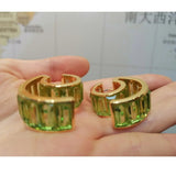 Austria Green Crystal Charm Jewelry Set