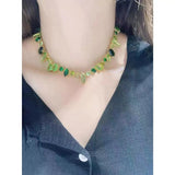 Austria Green Crystal Women Jewelry Set