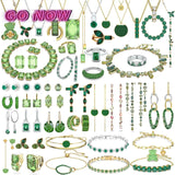 Austria Green Crystal Charm Jewelry Set