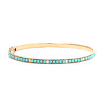 Delicate Turquoise 18K Plated Bangle Bracelet For Women CZ Jewelry