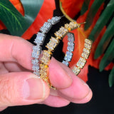 Micro Pave CZ Big Hoop Earrings 50mm for Party Wedding