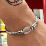 Horseshoe Bracelet Titanium Steel for Party Christmas Gift
