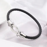 Horseshoe Bracelet Titanium Steel for Party Christmas Gift