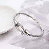 Horseshoe Bracelet Titanium Steel for Party Christmas Gift