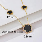 Dainty 5-Flower Charm Pendant Set Plated Flower Jewelry Gift