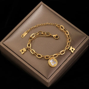 Women's Stainless Steel Bear Shape Bracelet