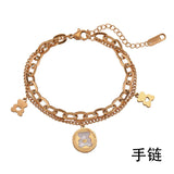 Women's Stainless Steel Bear Shape Bracelet