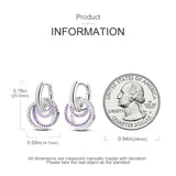 925 Silver Butterfly Heart Hoop Earrings