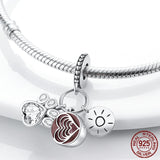 925 Silver Elephant Charm Animal Dog Paw Cat Snake Owl Pendant Beads