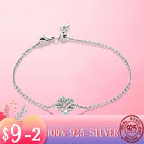 925 Silver Heart Family Tree of Life Chain Bracelet
