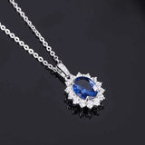 S925 Silver Jewelry Set Colorful Pigeon Egg Pendant 8 * 10