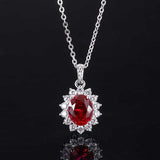 S925 Silver Jewelry Set Colorful Pigeon Egg Pendant 8 * 10