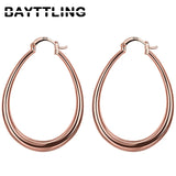 S925 Silver U Big Hoop Earrings Statement Jewelry Gift