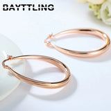 S925 Silver U Big Hoop Earrings Statement Jewelry Gift