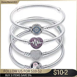 Silver Eternity Rose Chain Bracelet for Charm DIY Jewelry