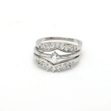 3 Piece Ring Set Flower Crystal Bohemian Midi Finger Jewelry