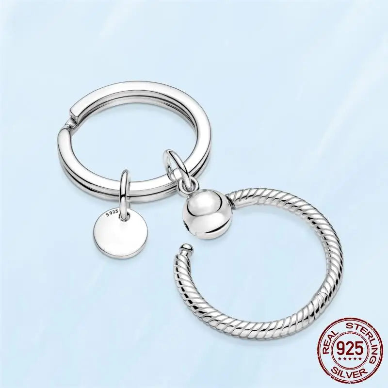 925 Silver Moments Keychain Charm for Ladies
