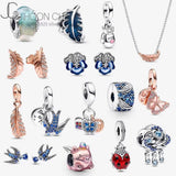 925 Silver Travel Charms Beads for Pando Bracelets DIY Jewelry