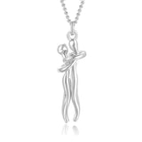 Affectionate Hug Necklace Couples Anniversary Gift Punk Street Style Pendant
