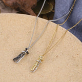 Affectionate Hug Necklace Couples Anniversary Gift Punk Street Style Pendant