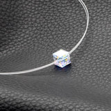 Crystal Fishing Line Necklace Austrian Jewelry for Party