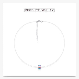 Crystal Fishing Line Necklace Austrian Jewelry for Party