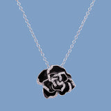 Enamel Flower Pendant 925 Silver Necklace for Women