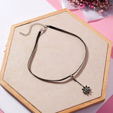Austrian Crystal Flower Pendant Necklace for Women