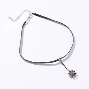 Austrian Crystal Flower Pendant Necklace for Women