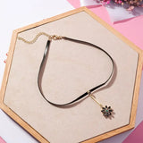 Austrian Crystal Flower Pendant Necklace for Women