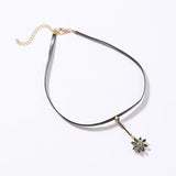 Austrian Crystal Flower Pendant Necklace for Women