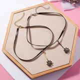 Austrian Crystal Flower Pendant Necklace for Women