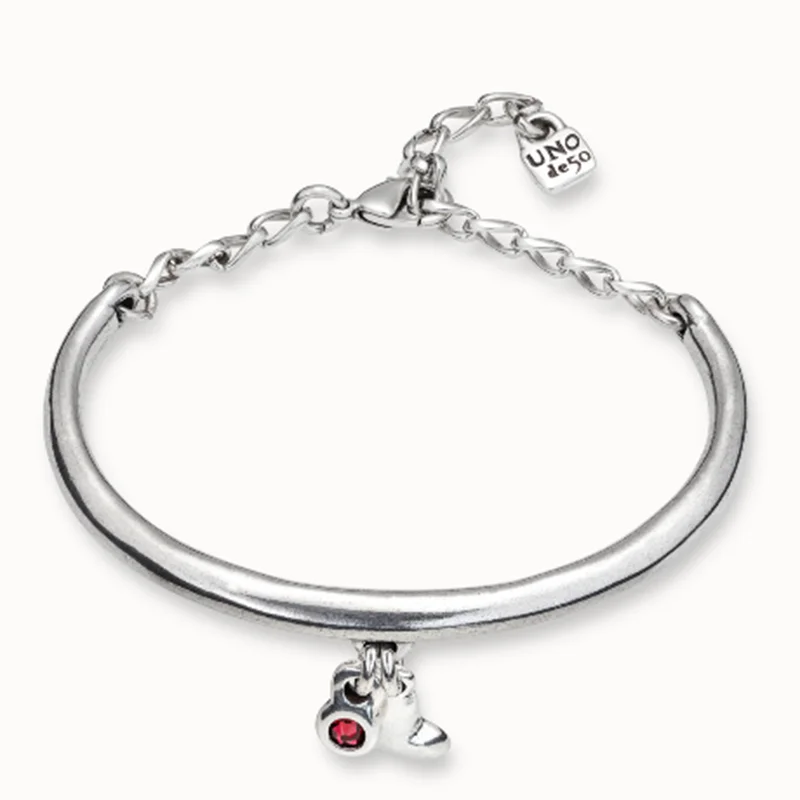 Spanish 925 Silver Red Gem Bracelet Romantic Jewelry Gift