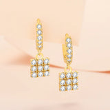 S925 Silver Zircon Drop Earrings Wedding Jewelry