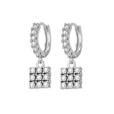 S925 Silver Zircon Drop Earrings Wedding Jewelry