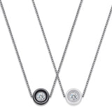 Crystal Ceramic Necklace with Zircon Pendant