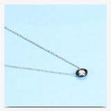 Crystal Ceramic Necklace with Zircon Pendant