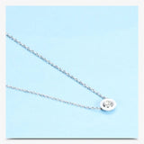 Crystal Ceramic Necklace with Zircon Pendant