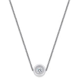 Crystal Ceramic Necklace with Zircon Pendant