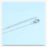 Crystal Ceramic Necklace with Zircon Pendant