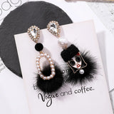 Crystal Austrian Sweet Girl Hair Ball Earrings