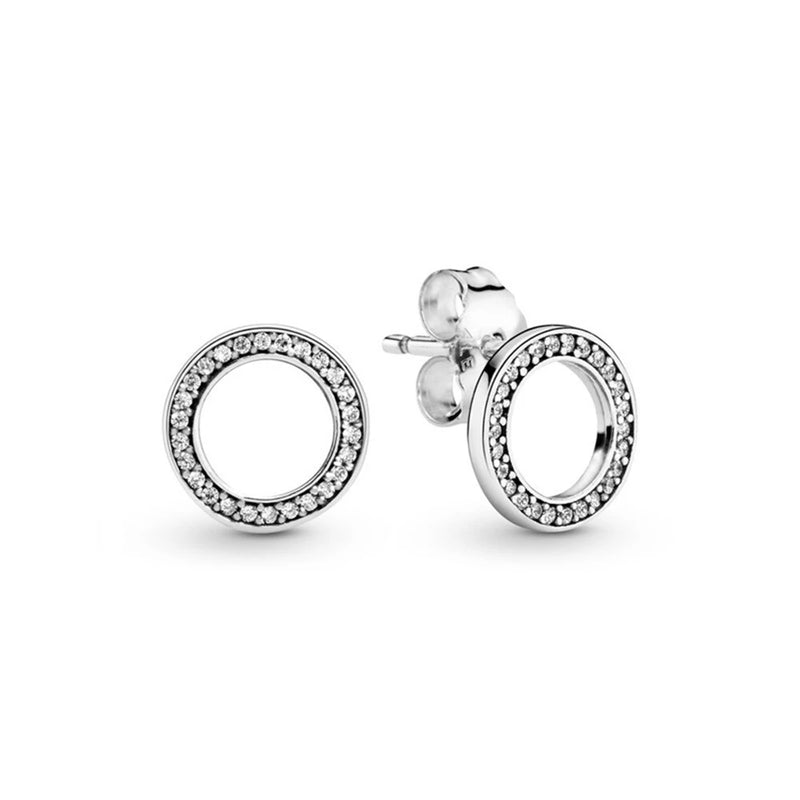 Hot Women Jewelry Fit Pando Charm Accessories Sterling Silver DIY Earrings