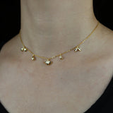 Leaf Shape Pendent Choker Necklaces Plated Wedding Jewelry