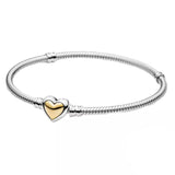 S925 Sterling Silver Charm Beaded Bracelet