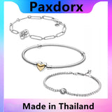 S925 Sterling Silver Charm Beaded Bracelet