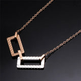 Austrian Crystal Titanium Steel Necklace - Sweet Party Jewelry