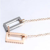 Austrian Crystal Titanium Steel Necklace - Sweet Party Jewelry